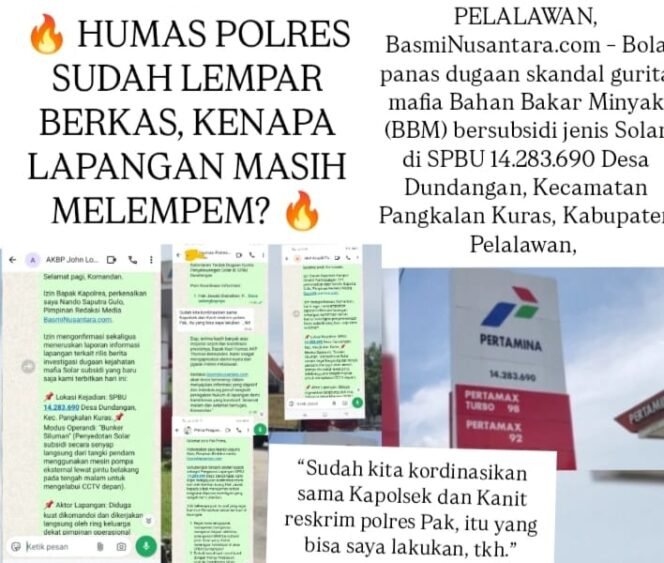 
 Bunker Siluman SPBU Dundangan Menggurita, Publik Pertanyakan Nyali Kasat Reskrim dan Kapolsek Eksekusi Laporan Pers