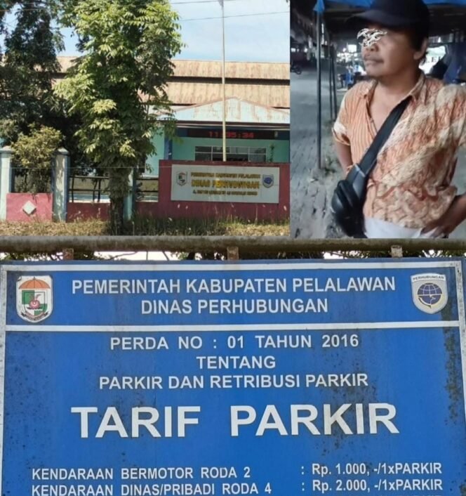 
 Jukir Tanpa Surat Tugas Diduga Tarik Parkir, Dishub Pelalawan Diminta Bertindak