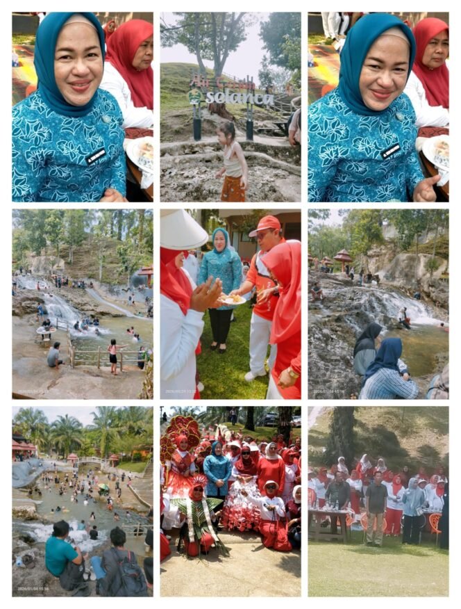 
 Ketua TP PKK Dr. Yeni Dwi Putri Anton Kunjungi Wisata Air Terjun Selanca  Bertepatan Dengan Dengan Ulang Tahun IBI Ke 75